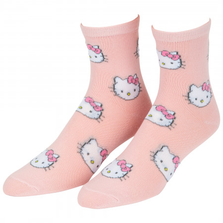 Hello Kitty Face Print Women's Crew Socks 2-Pack